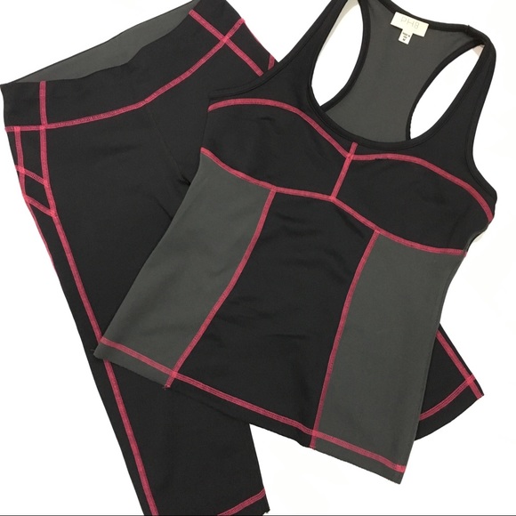 Bebe PH8 Tops - Bebe PH8 2 Piece Outfit Black/Grey/Pink SM & MED